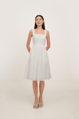 Fayelle Scallop Midi Dress