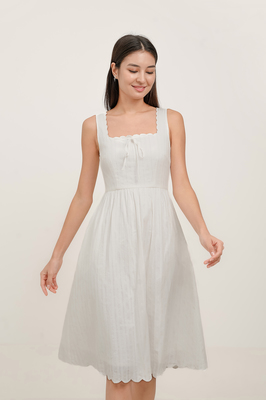 Fayelle Scallop Midi Dress