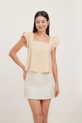 Maribelle Scallop Flutter Top