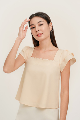 Maribelle Scallop Flutter Top