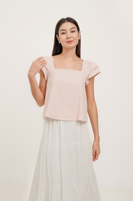 Maribelle Scallop Flutter Top