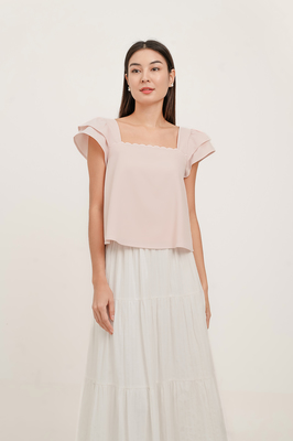 Maribelle Scallop Flutter Top