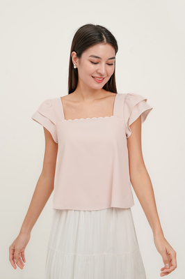 Maribelle Scallop Flutter Top