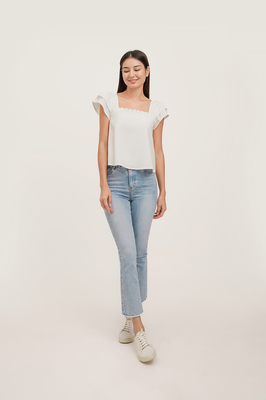 Maribelle Scallop Flutter Top