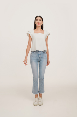 Maribelle Scallop Flutter Top