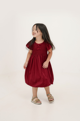 KIDS Harmony Bow Shirred Dress