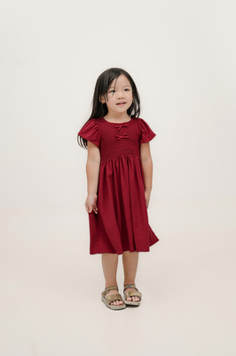 KIDS Harmony Bow Shirred Dress