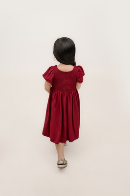 KIDS Harmony Bow Shirred Dress