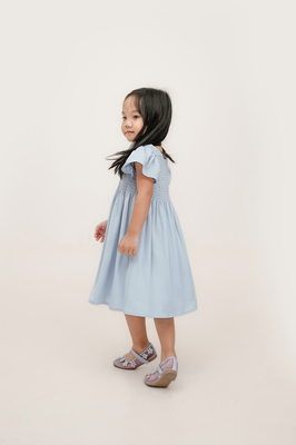 KIDS Harmony Bow Shirred Dress