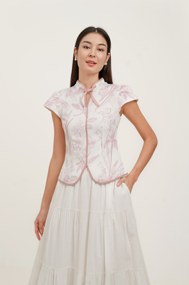 Mirage Floral Cheongsam Top