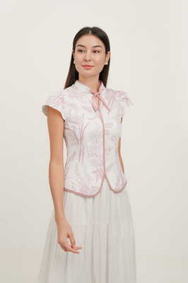 Mirage Floral Cheongsam Top