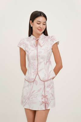 Mirage Floral Cheongsam Top