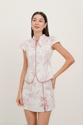 Mirage Floral Cheongsam Top