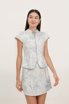 Mirage Floral Cheongsam Top