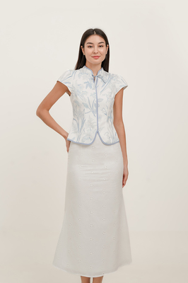 Mirage Floral Cheongsam Top