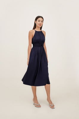 Harmony Padded Halter Midi Dress