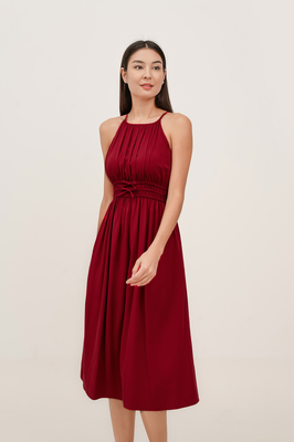 Harmony Padded Halter Midi Dress