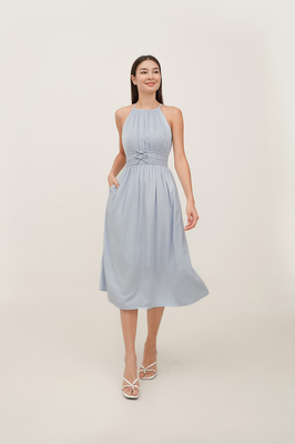 Harmony Padded Halter Midi Dress