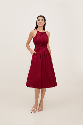 Harmony Padded Halter Midi Dress