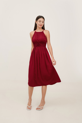 Harmony Padded Halter Midi Dress