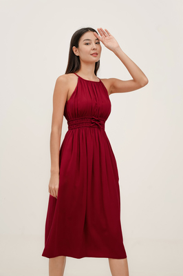 Harmony Padded Halter Midi Dress