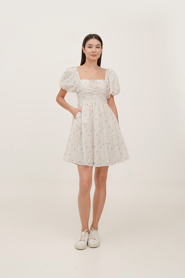 Verdance Padded Puff Sleeve Dress