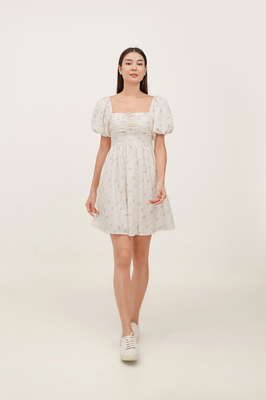 Verdance Padded Puff Sleeve Dress