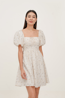 Verdance Padded Puff Sleeve Dress