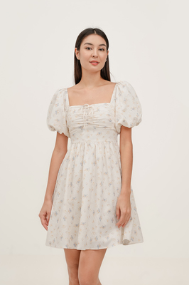 Verdance Padded Puff Sleeve Dress