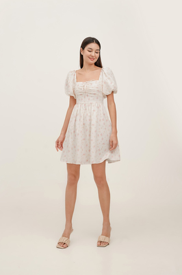 Verdance Padded Puff Sleeve Dress