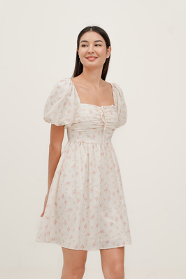 Verdance Padded Puff Sleeve Dress