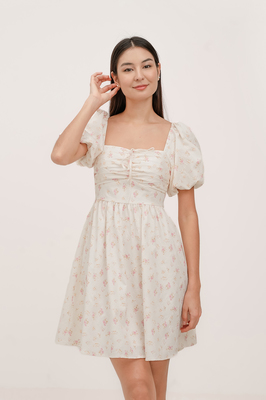 Verdance Padded Puff Sleeve Dress