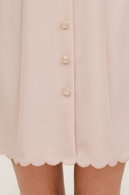 Tiara Scallop Sleeve Dress