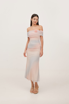 Daydream Padded Mesh Off Shoulder Dress