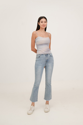 Daydream Padded Mesh Ruched Top