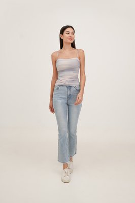 Daydream Padded Mesh Ruched Top