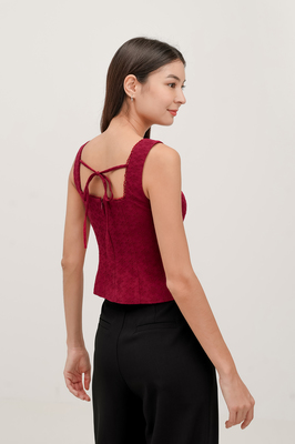 Samie Padded Broderie Vest Top