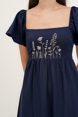 Cedar Embroidered Flutter Maxi Dress