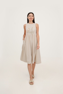 Cedar Embroidered Midi Dress