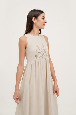 Cedar Embroidered Midi Dress