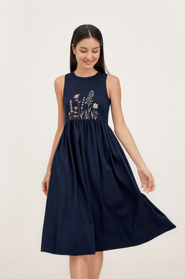 Cedar Embroidered Midi Dress