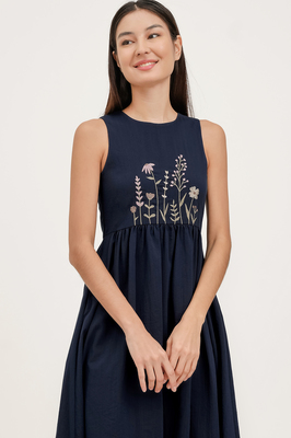 Cedar Embroidered Midi Dress