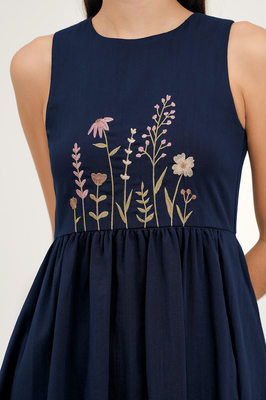 Cedar Embroidered Midi Dress