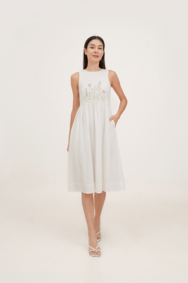 Cedar Embroidered Midi Dress