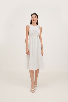 Cedar Embroidered Midi Dress