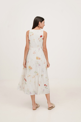 Luna Floral Tiered Midaxi Dress