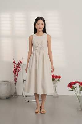 Cedar Embroidered Midi Dress