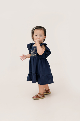 KIDS Cedar Embroidered Flutter Dress