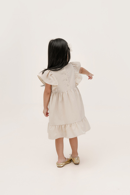 KIDS Cedar Embroidered Flutter Dress