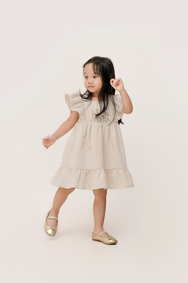 KIDS Cedar Embroidered Flutter Dress